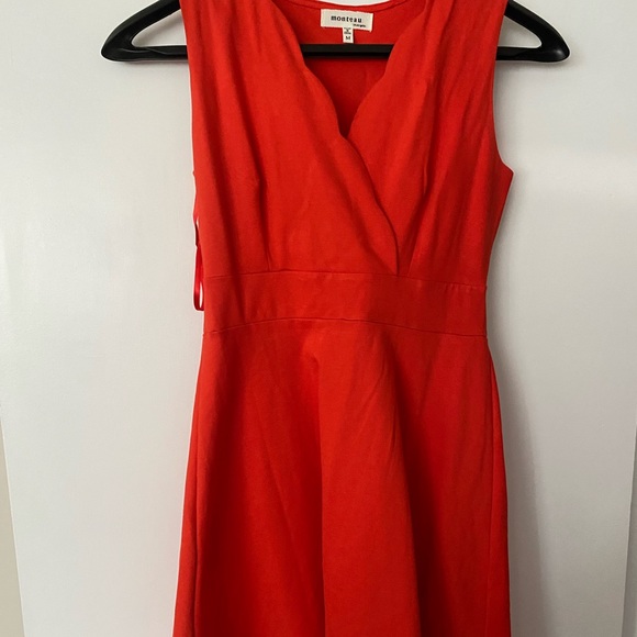 Fit flare just above the knee tangerine dress - Picture 1 of 2